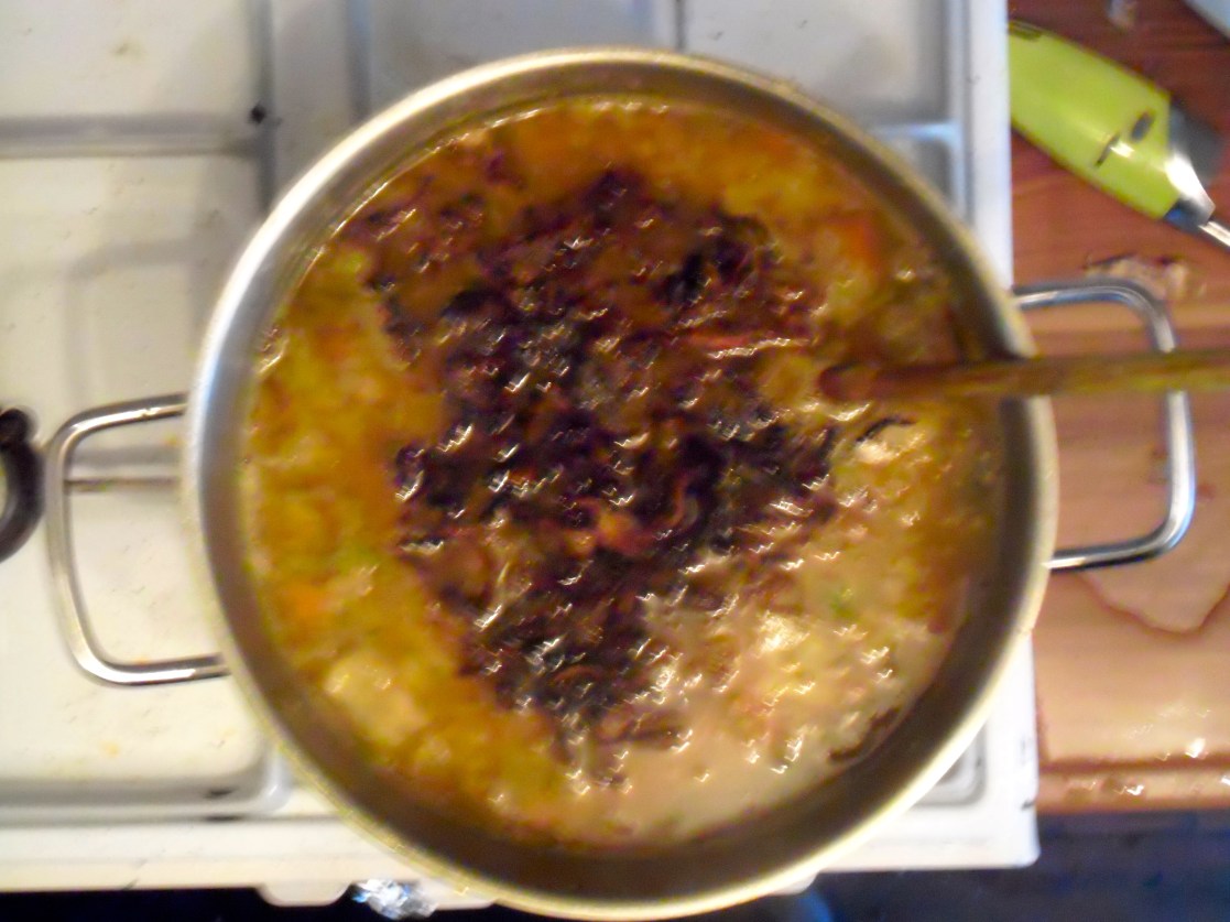 pas aan het eind de uien/ghee erbij