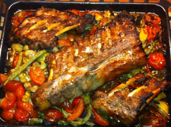 Spareribs groentenschotel