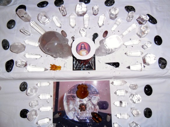 Kristallen schedelmeditatie, veld van transformatie, mannelijke en vrouwelijk in evenwicht brengen