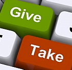 NEMEN EN GEVEN, TEGELTJESWIJSHEID, NEME IS MINSTENS ZO BELANGRIJK ALS GEVEN, GIVE AND TAKE