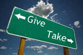 NEMEN EN GEVEN, TEGELTJESWIJSHEID, NEME IS MINSTENS ZO BELANGRIJK ALS GEVEN, GIVE AND TAKE