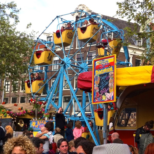 FESTIVAL NIEUWMARKT AMSTERDAM 2014,ouderwets reuzenrad, oude kermis