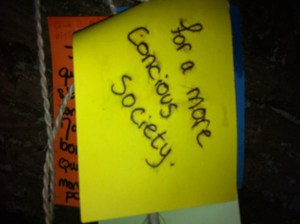 Wensboom, Oosterpark, Amsterdam, april 2014, for a more consious society