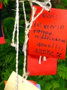 Wensboom, Oosterpark, Amsterdam, april 2014, ik wens dat ik weer in Middelharnis woon