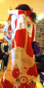 Japanse dans in kimono, traditioneel