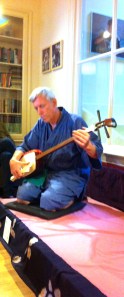 Japanse dans in kimono,muziek traditioneel