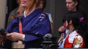 vrouw in kimono, Japan, traditioneel, kimono parade