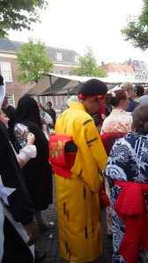 vrouw in kimono, Japan, traditioneel, kimono parade