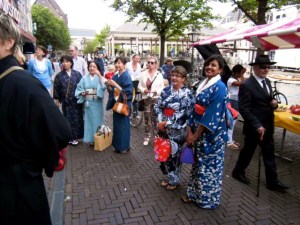 vrouw in kimono, Japan, traditioneel