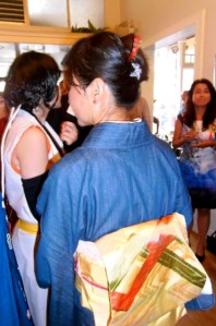 vrouw in kimono, Japan, traditioneel