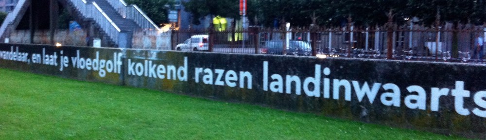 langs de kade, aan de Schelde,muurgedicht, Antwerpen, Herman