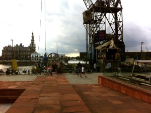 MAS, Museum aan de Stroom, Antwerpen, alternatief terrasje naast het MAS