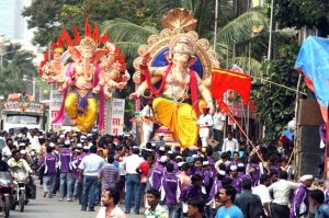 altaar voor Ganesha, verering ,GANESHA, FOTO, OLIFANTENGOD, 