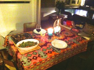 puree van aardappelen en knolselderij,klapstuk met bier,geroosterde groenten uit de oven