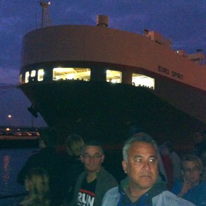 hijskraan,havens van Amsterdam, havensafari, nacht, schip