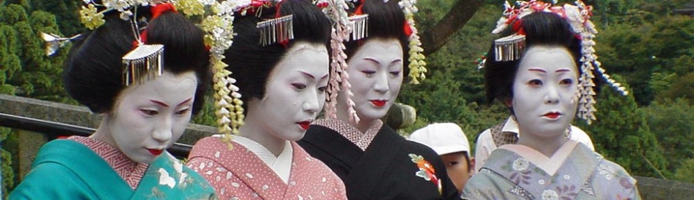 GEISHA, wit gezicht, Japanse dames, geisha's