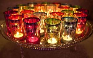 Marokko Marrakech, MAROKKAANSE WINKEL, KRUIDEN, VERSE KRUIDEN, , THEEBLAD MET LICHTJES