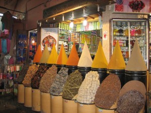 Marokko Marrakech, MAROKKAANSE WINKEL, KRUIDEN, VERSE KRUIDEN, 
