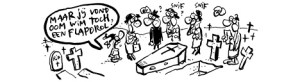 dance of death, DOOD, CREMATIE, comic, death, grap over dood, begrafenis grap, 