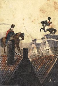 sint slaat enen kind, ouderwetse sint, boosaardige sint, gemene piet