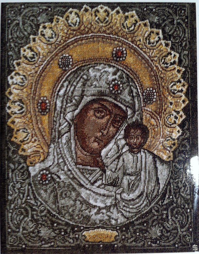 Icoon, geborduurd door Lammert Segaar, borduurwerk, Icoon