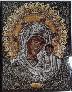 Icoon, geborduurd door Lammert Segaar, borduurwerk, Icoon