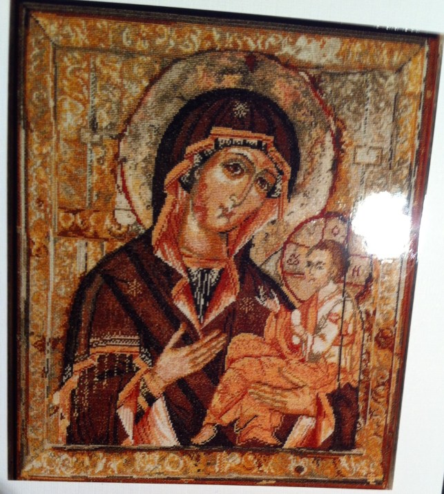 Icoon, geborduurd door Lammert Segaar, borduurwerk, Icoon