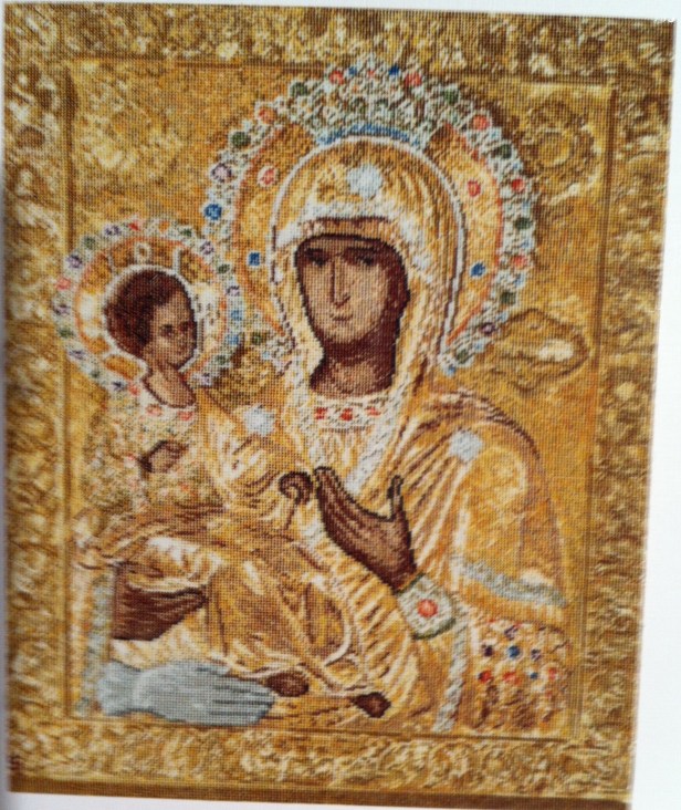 Icoon, geborduurd door Lammert Segaar, borduurwerk, Icoon