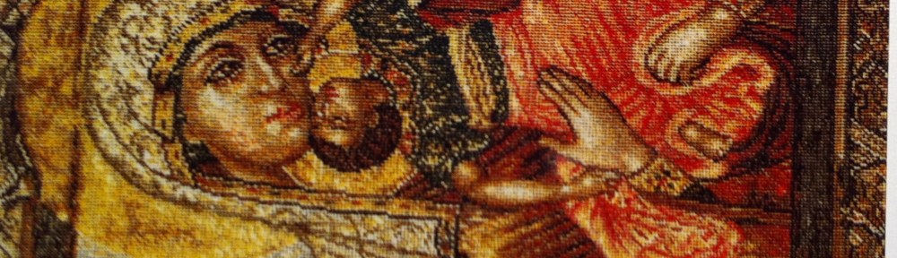 Icoon, geborduurd door Lammert Segaar, borduurwerk, Icoon