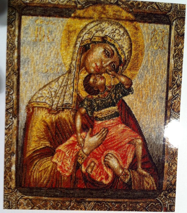 Icoon, geborduurd door Lammert Segaar, borduurwerk, Icoon