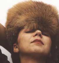 bontmuts, grote muts, bont,beest op hoofd