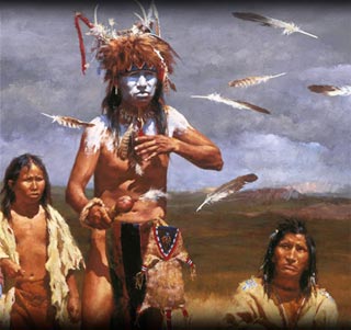 sjammaan, grote muts, bont, magie