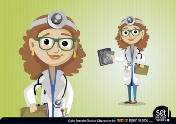 young woman doctor on white background,ZiEKENHUIS, DOKTER, VROUWELIJKE ARTS, ONDERZOEK, 