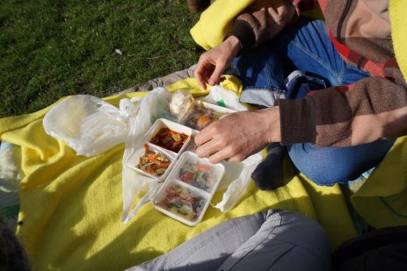 knappe man, leuke vent, lekker ding, eten, picknicken, Leidse Hout