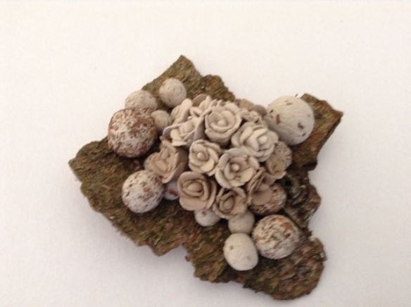 microben, Buitenkunst, kunstproject, microben van klei, klei objecten, 