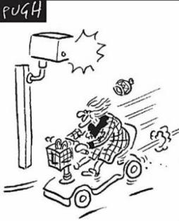 scootmobiel, grappen over scootmobiel, lachen om 