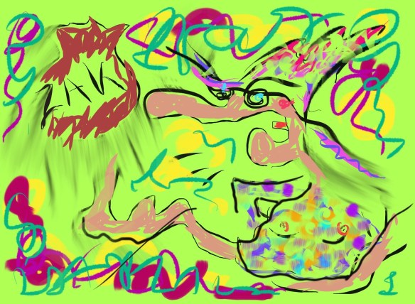 kickass! © Toverheks.com, boze heks, schoppen tegen een zak, woede