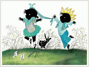 jip en janneke, dansen, blij, eten, drinken, spelen