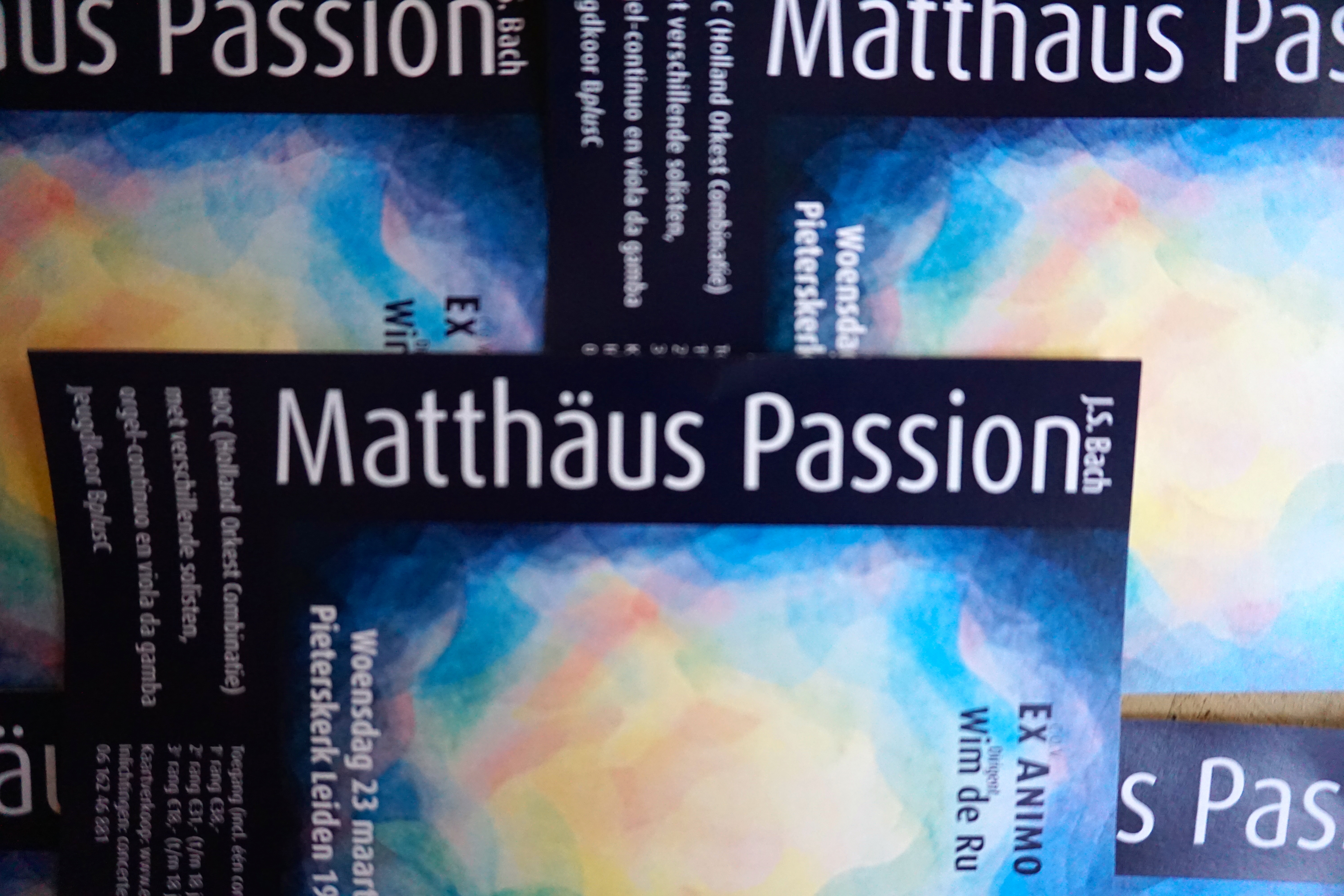 mattheus passion , ex animo, Leiden, oratoriumvereniging, Wim de Ru, 2016