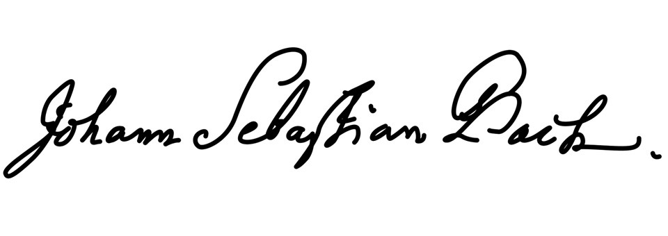 handtekening johann sebastian bach